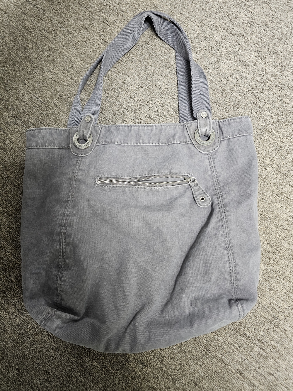 Aeropostale Gray Canvas Shoulder Tote